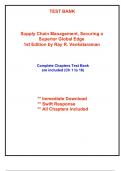 Test Bank for Supply Chain Management, Securing a Superior Global Edge, 1st Edition Venkataraman (All Chapters included)