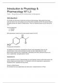 Drug Discovery and Introduction to Receptors - Lecture notes Introduction to Pharmacology & Physiology (LIFE106) 
