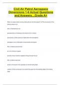 Civil Air Patrol Aerospace  Dimensions 1-6 Actual Questions  and Answers…Grade A+ 