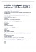 GMS 6530 Review Exam 2 Questions and Answers 100&percnt; Correct&lpar;RATED A&plus;&rpar;
