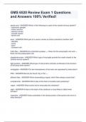 GMS 6520 Review Exam 1 Questions and Answers 100&percnt; Verified&excl;