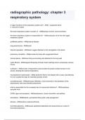 radiographic pathology: chapter 3 respiratory system 2024/2025 graded A+