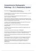 Comprehensive Radiographic Pathology - Ch. 3: Respiratory System 2024/2025 graded A+