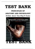 TEST BANK PRINCIPLES OF ANATOMY AND PHYSIOLOGY 16TH EDITION, GERARD J. TORTORA, BRYAN H. DERRICKSON Test Bank Principles of Anatomy and Physiology- 16th Edition, Gerard J Tortora, Bryan H Derrickson | All Complete Chapter 1-29
