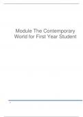Module The Contemporary World for First Year Student