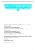 NMC PSYCHIATRIC NURSING EXAM &lpar;Latest 2024&rpar; QUESTIONS & 100&percnt; COMPLETE SOLUTIONS GRADED A&plus;