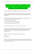 Biochem C785 - WGU - Module 2 - All Questions | 100% Correct Answers | Verified | Latest 2024 Version