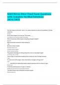 NAUI Nitrox Diver Final Exam Questions with Complete Verified Solutions 2024&sol;2025