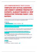 ATI Comprehensive Test B 2024 COMPLETE 250&plus;ACTUAL QUESTIONS AND CORRECT ANSWERS VERIFIED BY EXPERTS&vert; ALREADY GRADED A&plus; NEW GENERATION TOPSCORE PASS&excl;&excl;&excl; 100&percnt; RATED&excl;&excl;&excl;