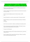 Inspection Quizzes 1-4 &vert; 100&percnt; Correct Answers &vert; Verified &vert; Latest 2024 Version