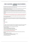 NCM 113 &lpar;LECTURE&rpar; - COMMUNITY HEALTH NURSING 2 Latest 2024 