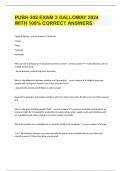 PUBH 302 EXAM 3 GALLOWAY 2024 WITH 100&percnt; CORRECT ANSWERS