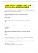 PUBH 302 GALLOWAY EXAM 3 2024 WITH 100&percnt; CORRECT ANSWERS