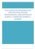 Test Bank For Microbiology for the Healthcare Professional, 3rd Edition By Karin C. VanMeter, Robert J. Hubert