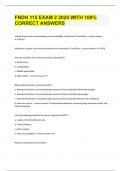FNDH 115 EXAM 2 2024 WITH 100&percnt; CORRECT ANSWERS