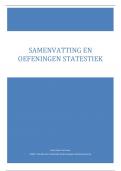 Samenvatting + oefeningen (incl. Mathlab) Statistiek en wiskundige data-analyse