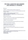 PIE FINAL QUESTION AND ANSWER 2024 GRADED A&plus; UPGRADE