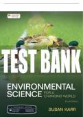 Test Bank For Scientific American Environmental Science for a Changing World - Fourth Edition ©2021 All Chapters - 9781319363130