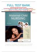 FULL TEST BANK FOR Maternal-Child Nursing 6th Edition by Emily Slone McKinney MSN RN C (Author) Latest Update Graded A+      