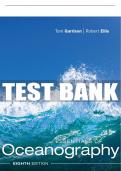 Test Bank For Essentials of Oceanography - 8th - 2018 All Chapters - 9781337098649
