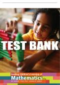 Test Bank For Guiding Children’s Learning of Mathematics - 13th - 2018 All Chapters - 9781305960664