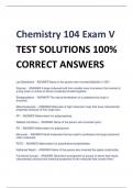 Chemistry 104 Exam V TEST SOLUTIONS 100&percnt;  CORRECT ANSWERS
