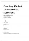Chemistry 104 Test  100&percnt; VERIFIED  SOLUTIONS 
