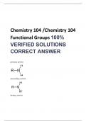 Chemistry 104 &sol;Chemistry 104  Functional Groups 100&percnt;  VERIFIED SOLUTIONS  CORRECT ANSWER