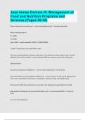 Jean Inman Domain III Management of Food and Nutrition Programs and Services &lpar;Pages 26-30&rpar; Questions and answers latest update 