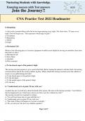 CNA Practice Test 2024 Headmaster Latest Updated A&plus; Guide Solution