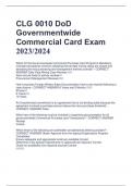 CLG 0010 DoD  Governmentwide  Commercial Card Exam 2023&sol;2024