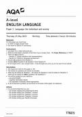 AQA A LEVEL ENGLISH LANGUAGE PAPER 1(2023 QUESTION PAPER ) Language ,The Individual And Society