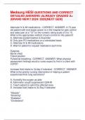 Medsurg HESI QUESTIONS AND CORRECT  DETAILED ANSWERS &vert;ALREADY GRADED A&plus;  &lpar;BRAND NEW&excl;&excl; 2024&sol; 2025&lbrack;NEXT GEN&rsqb;