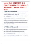 2024 Letrs Unit 4 SESSION 1-8 QUESTIONS WITH CORRECT ANSWERS 