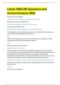 Latest 1060 CBT Questions and Correct Answers 2024