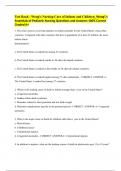 Test Bank - Wong's Nursing Care of Infants and Children_Wong's Essentials of Pediatric Nursing Questions and Answers 100% Correct Graded A+