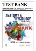 Test Bank for Anatomy and Physiology, 11th Edition (Patton, 2023), Chapter 1-48 | All Chapters