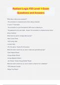 Radiant Logic FID Level 1 Exam Questions and Answers 100&percnt; pass