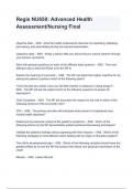 Regis NU650&colon; Advanced Health Assessment&sol;Nursing Final Exam Questions And Answers 