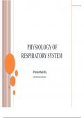 Physiology of respiratory system PowerPoint presentation for your final exams 2023-2024