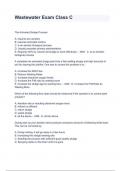 Wastewater Exam Class C Exam Questions And Answers 
