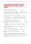 LSUE MICRO LAB EXAM &num;1 &vert; WITH COMPLETE SOLUTION &vert; LATEST 2024&sol;25