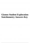 Gizmos Student Exploration Stoichiometry Answers Key