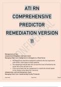 ATI RN COMPREHENSIVE PREDICTOR REMEDIATION VERSION 11.