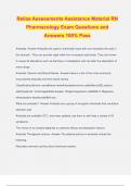 Relias Assessments Assistance Material RN Pharmacology Exam Questions and Answers 100% Pass