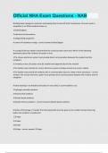Official NHA Exam Questions - NAB Questions and answers latest update