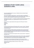 SAMHSA STUDY GUIDE &lpar;2024&rpar; QUIZZES & ANS&period;&period;