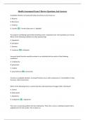 Health Assessment Exam 2 Review Questions And Answers  