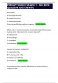 Pathophysiology Chapter 7- Test Bank Questions And Answers 