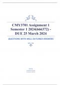 CMY3701 Assignment 1 Semester 1 2024(666372) - DUE 25 March 2024